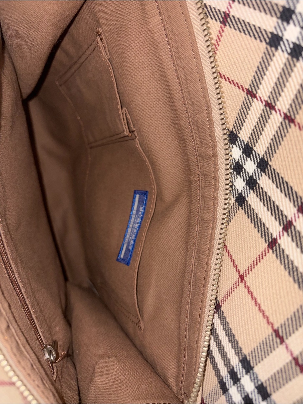 Authentic Burberry Blue Label Canvas Tote Bag with Red Trim (COA ATTACHED) - Picture 8 of 11
